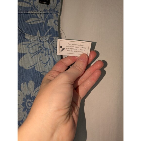 Time & Tru Jeggings XS 0 2 Women's Blue Floral High Rise Denim Jean Jeggings - Picture 5 of 10